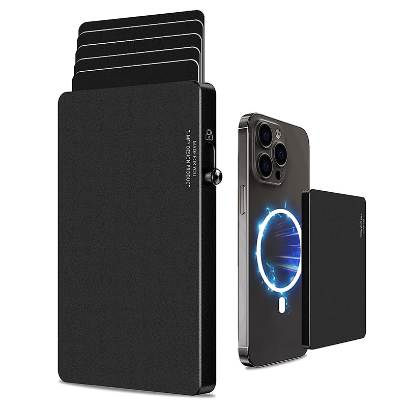 TOYFID All-Aluminum Pop Up Slide Rfid Slim Basic Card personalized wallet for men