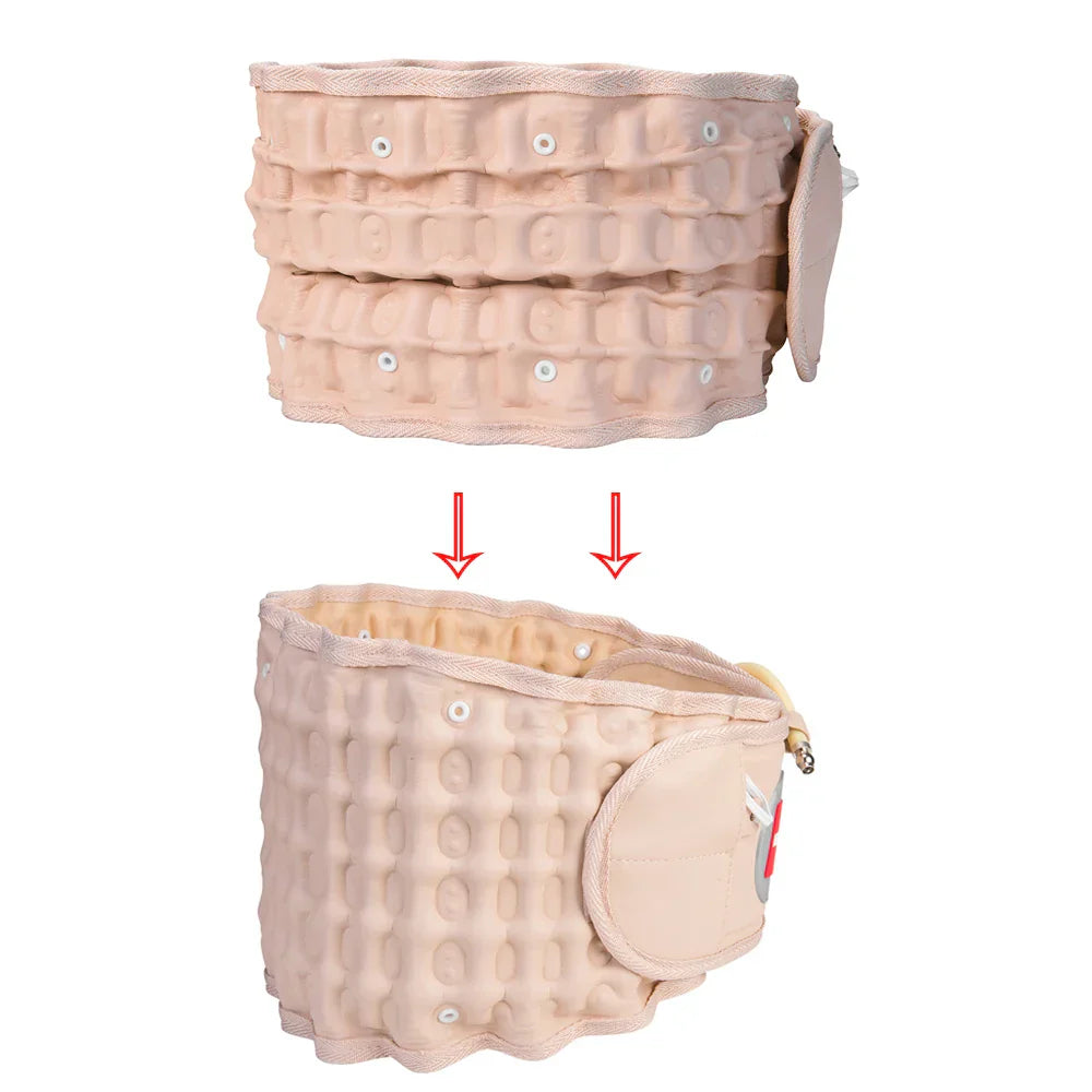Decompression Belt Back Brace Lumbar Support And Pain Relief Beige